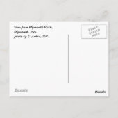Plymouth Ma, uitzicht van Plymouth Rock Briefkaart (Achterkant)