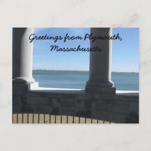 Plymouth Ma, uitzicht van Plymouth Rock Briefkaart
