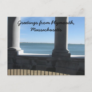 Plymouth Ma, uitzicht van Plymouth Rock Briefkaart
