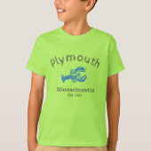 Plymouth Massachusetts Blue Lobster T-shirt, jonge T-shirt (Voorkant)