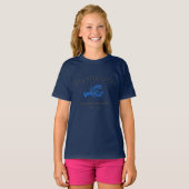 Plymouth Massachusetts Blue Lobster T-shirt, meisj T-shirt (Voorkant volledig)