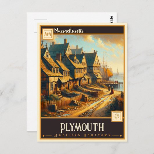 Plymouth, Massachusetts |  Briefkaart (Voorkant / Achterkant)