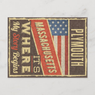 Plymouth Massachusetts Briefkaart