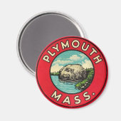 Plymouth Massachusetts Magneet (Voorkant / Achterkant)