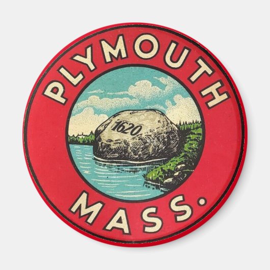 Plymouth Massachusetts Magneet (Voorkant)
