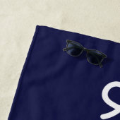 Plymouth Massachusetts Nautical Beach Towel Strandlaken (In situ)