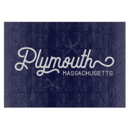 Plymouth Massachusetts Nautical Cutting Board Snijplank