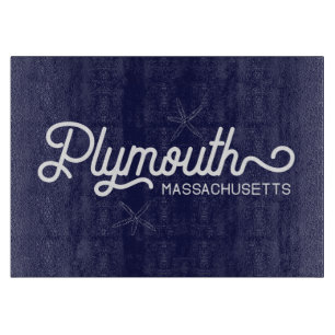 Plymouth Massachusetts Nautical Cutting Board Snijplank