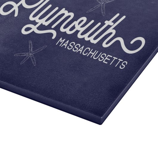Plymouth Massachusetts Nautical Cutting Board Snijplank (Hoek)