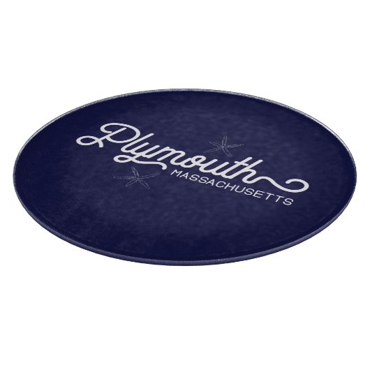 Plymouth Massachusetts Nautical Cutting Board Snijplank (Hoek)