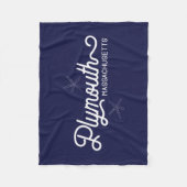 Plymouth Massachusetts Nautical Fleece Blanket (Voorkant)
