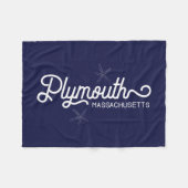 Plymouth Massachusetts Nautical Fleece Blanket Deken (Voorkant (Horizontaal))