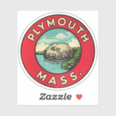 Plymouth Massachusetts - Sticker (Vel)