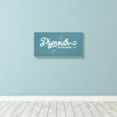 Plymouth Massachusetts Stretted Canvas Print (Insitu (Houten vloer))