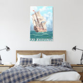 Plymouth, MassachusettsView of the Mayflower Canvas Afdruk (Insitu (Slaapkamer))