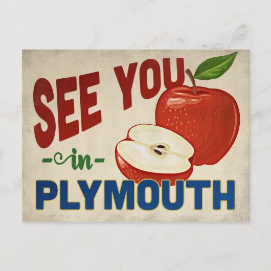 Plymouth Minnesota Apple - Vintage Travel Briefkaart (Voorkant)