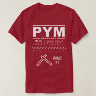 Plymouth Municipal Airport PYM T-shirt