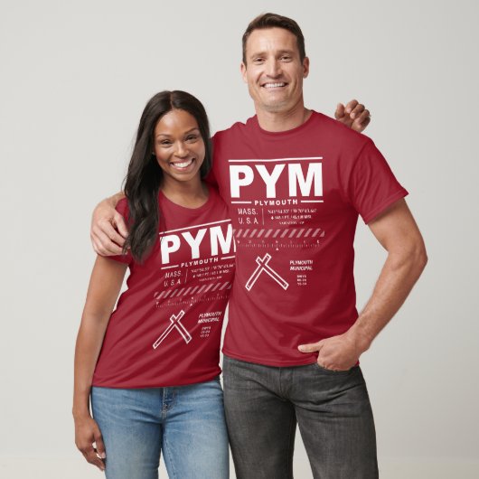 Plymouth Municipal Airport PYM T-shirt (Unisex)