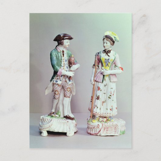 Plymouth porcelain shepherd en herder briefkaart (Voorkant)