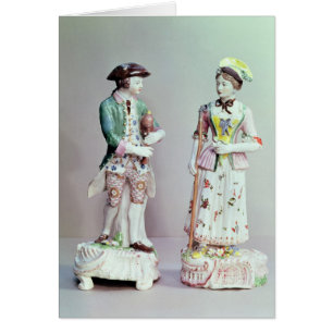 Plymouth porcelain shepherd en herderdess