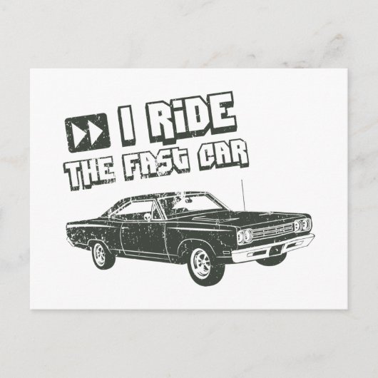 Plymouth Road Runner 1969 Briefkaart (Voorkant)