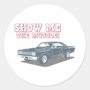 Plymouth Road Runner 1969 Ronde Sticker