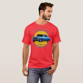 Plymouth Road Runner American Muscle 60s 70s Old i T-shirt (Voorkant volledig)