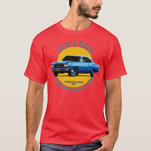 Plymouth Road Runner American Muscle 60s 70s Old i T-shirt (Voorkant)