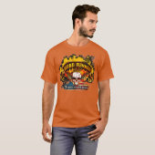 Plymouth Road Runner - Burnout Banner Skull Flag T-shirt (Voorkant volledig)