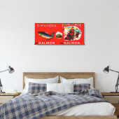 Plymouth Rock Brand Salmon Label Canvas Afdruk (Insitu (Slaapkamer))