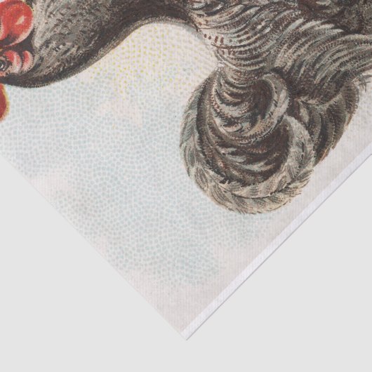  Plymouth Rock Chicken Decoupage Tissuepapier (Detail)