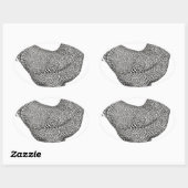 Plymouth Rock Chicken Drawing Ovale Sticker (Vel)