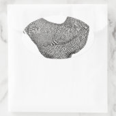 Plymouth Rock Chicken Drawing Ovale Sticker (Tas)