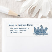 Plymouth Rock Chickens Antiek Blauwe Haan Kippen Etiket (Insitu)