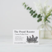 Plymouth Rock Chickens, Rooster Visitekaartje (Staand voorkant)