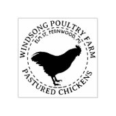 Plymouth Rock Hen Poultry Boerderij Business Stamp Rubberstempel (Afrduk)