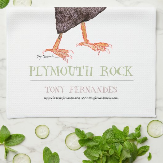 PLYMOUTH ROCK HEN, tony fernandes Theedoek (Gevouwen)