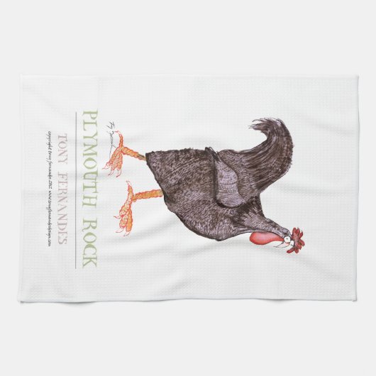 PLYMOUTH ROCK HEN, tony fernandes Theedoek (Horizontaal)