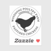 Plymouth Rock hen Vinyl auto of raam sticker (Vel)