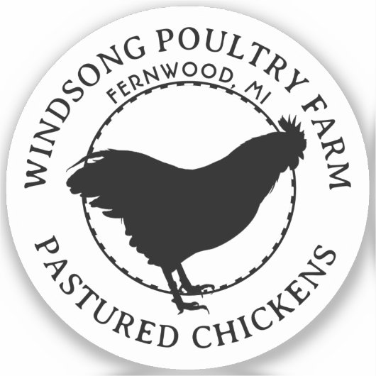 Plymouth Rock hen Vinyl auto of raam sticker (Voorkant)