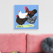Plymouth Rock Quartet Canvas Afdruk (Insitu (Woonkamer))