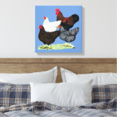 Plymouth Rock Quartet Canvas Afdruk (Insitu (Slaapkamer))