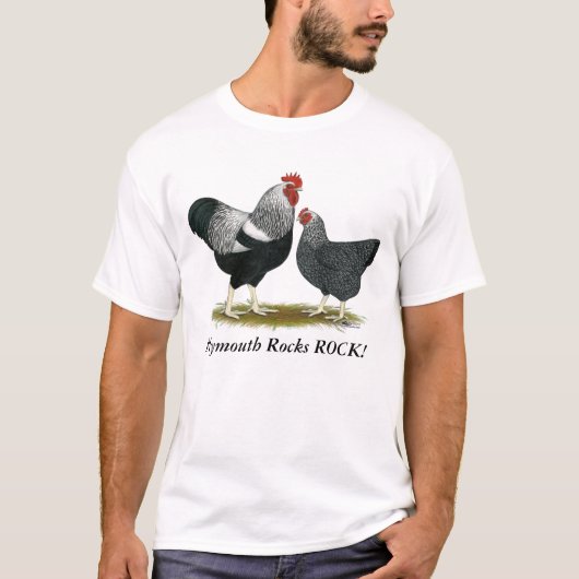 Plymouth Rock:  Silver Penciled Pair T-shirt (Voorkant)