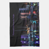 Plymouth Souvenir - The Barbican by Night Theedoek (Verticaal)