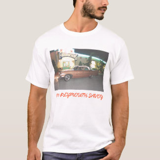 PLYMOUTH T-SHIRT-WHITE VAN 1960 T-SHIRT