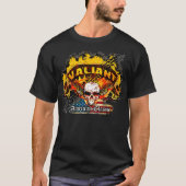 Plymouth Valiant - Burnout Banner Skull -n-Flag T-shirt (Voorkant)