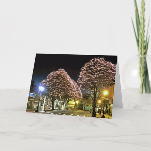 Plymouth van de binnenstad, Massachusetts Feestdagen Kaart (Voorkant)