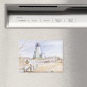 Plymouther vuurtoren waterverfschildering magneet (Insitu (Vaatwasser))