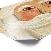  Plywood Santa Foto Foto Afdruk (Hoek)