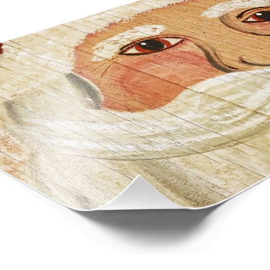  Plywood Santa Foto Foto Afdruk (Hoek)